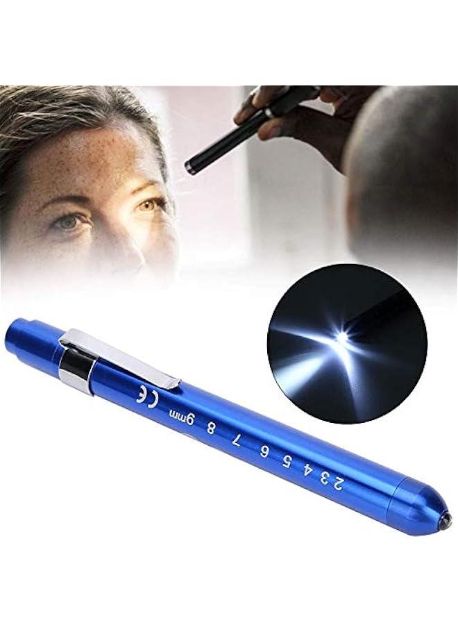 Diagnostic Medical Penlight Pen Torch, Mini Pen Torch Light Reusable LED Penlight with Pupil Gauge, Professional Diagnostic Lamp Clinical Pen with Pocket Clip for Nurses Doctors (Blue) - Image 4