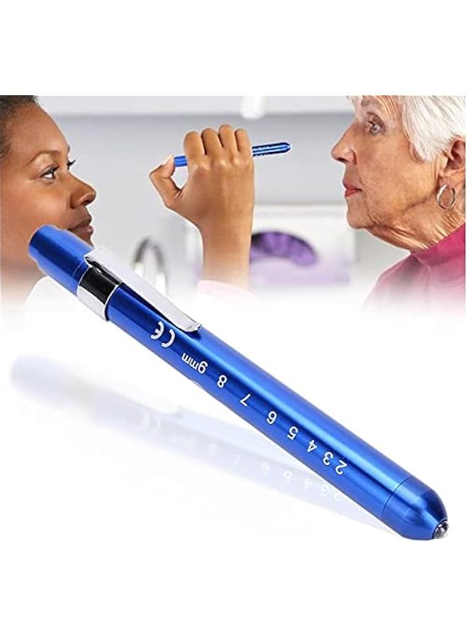 Diagnostic Medical Penlight Pen Torch, Mini Pen Torch Light Reusable LED Penlight with Pupil Gauge, Professional Diagnostic Lamp Clinical Pen with Pocket Clip for Nurses Doctors (Blue) - Image 5