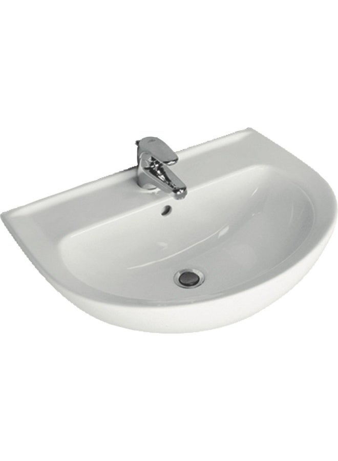 DANUBE HOME Ecco Wash Basin With Semi Pedestal Large 60X 46 White - Image 1