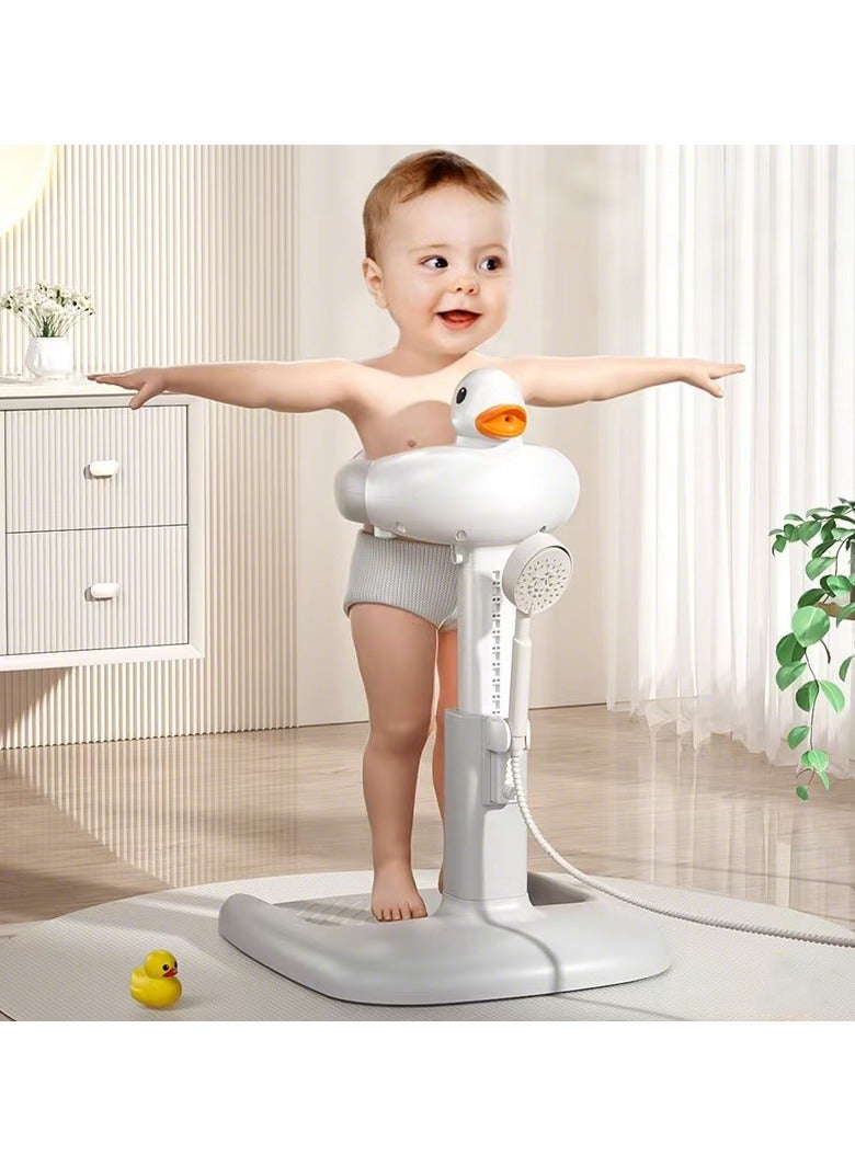 EXCLIFE Baby standing bathing table adjustable folding children's bathing artifact bath rack home non-slip children's bathing rack - Image 2