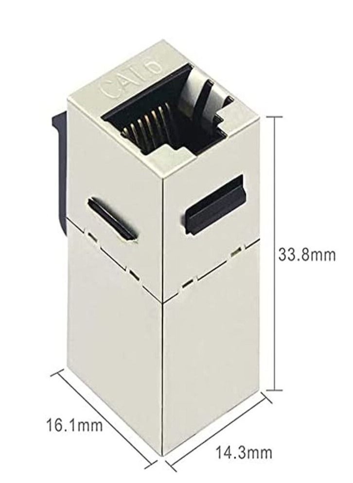 DKURVE - DKURVE® Ethernet CAT6 Keystone Coupler, FTP Shielded  (PACK OF 10) - Image 1