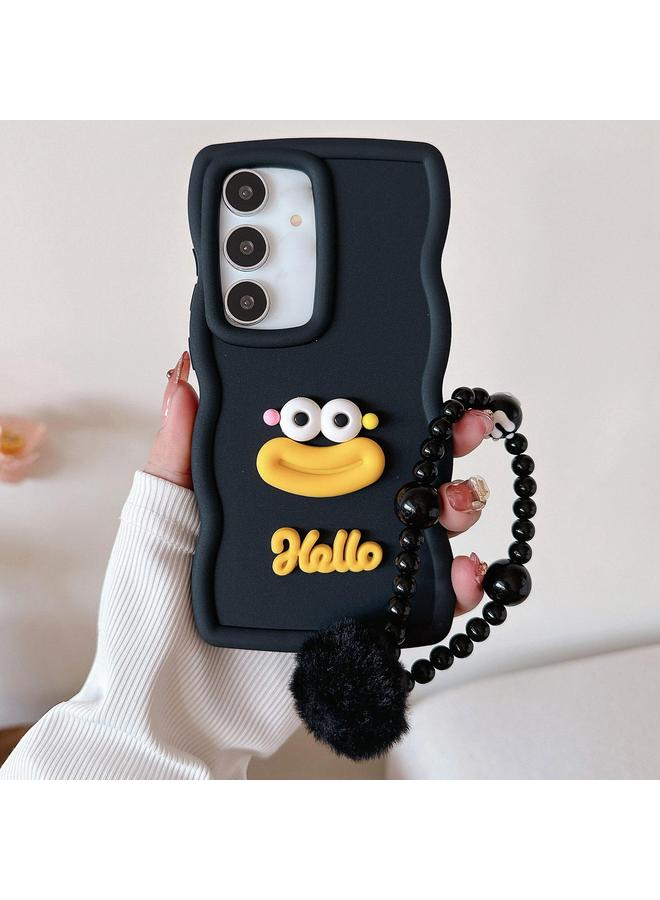 S-TOP Case For Samsung Galaxy A25 5G Cartoon Sausage Mouth TPU Phone Case with Bead Chain - Image 1