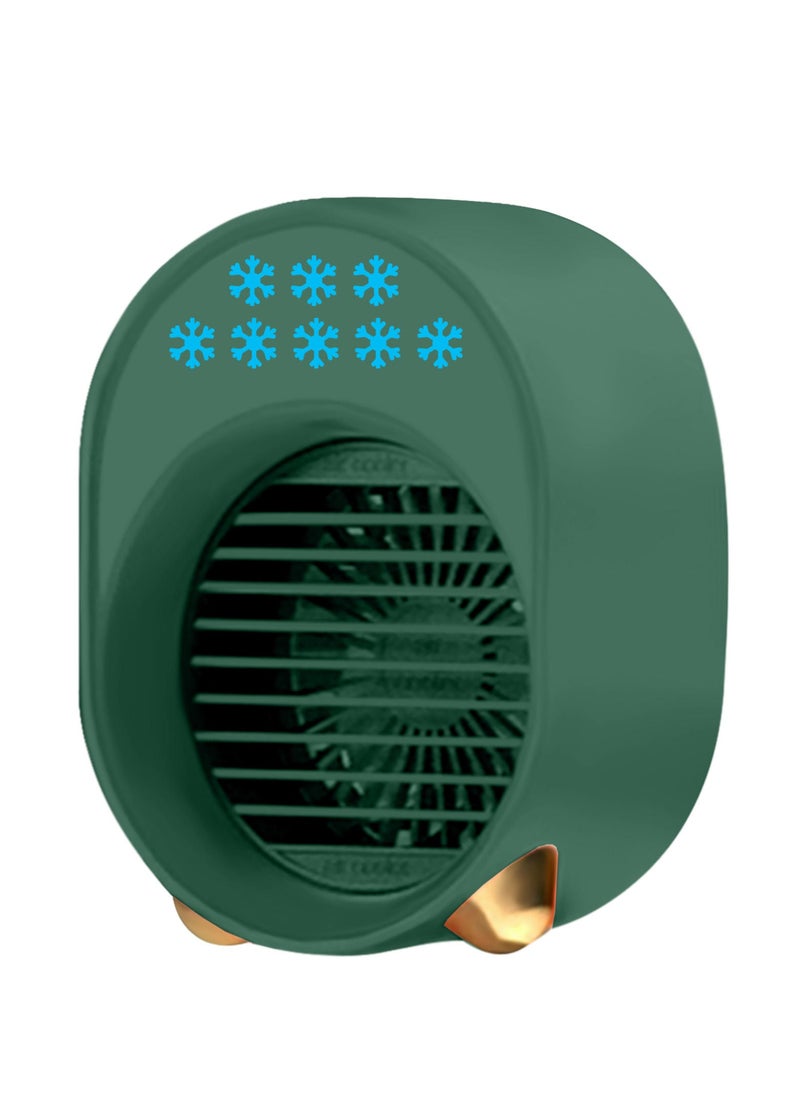 Portable Air Conditioner Rechargeable Cooler Fan 3600mah Battery Operated with Function Cooling Humidifier Filtration 3 Speeds Colorful Night Light