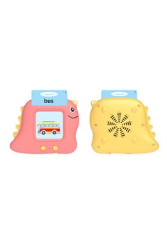 Generic Talking Flash Cards Machine for Kids with Green Dinosaur Arabic Flashcards - Early Education Sound Learning Card Reader, 112 Cards (224 Sides) - Available in Pink Color  - Image 2