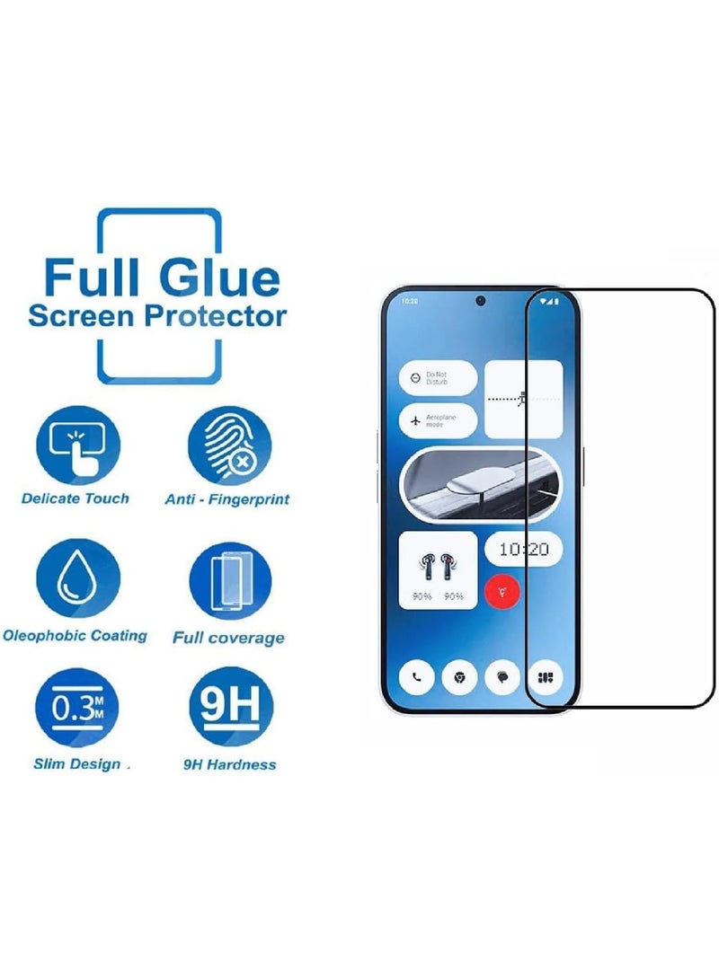 واقي شاشة لهاتف Nothing Phone 3A Pro، واقي شاشة من الزجاج المقوى بصلابة 9H، مقاوم لبصمات الأصابع والخدش - Image 2