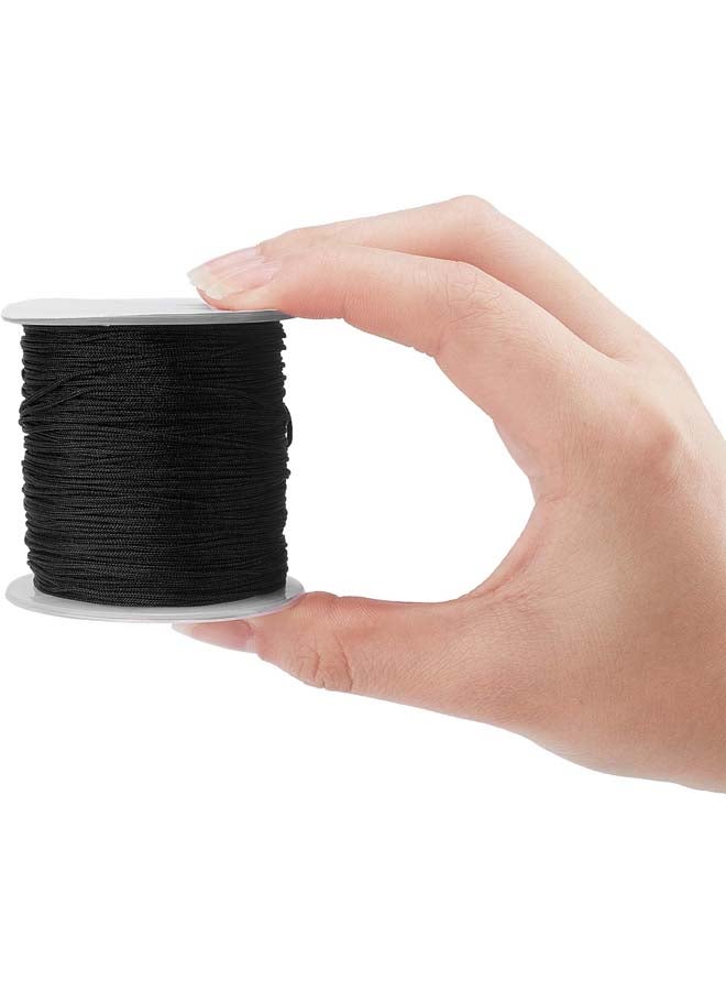 Black Braided Nylon Thread for Beading - Image 5