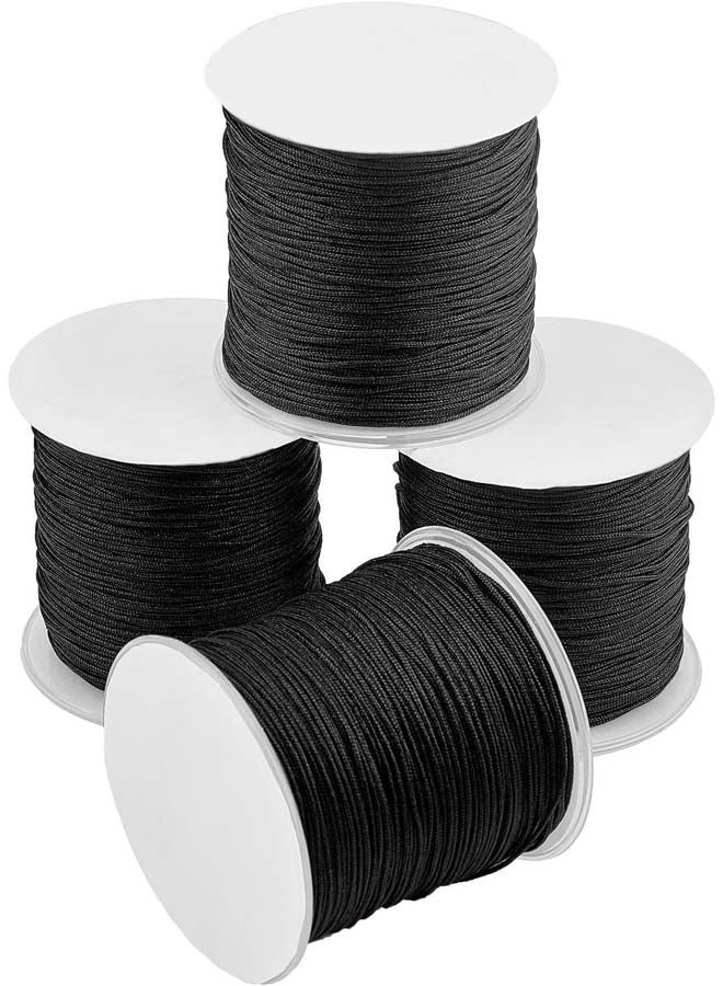 Black Braided Nylon Thread for Beading - Image 3