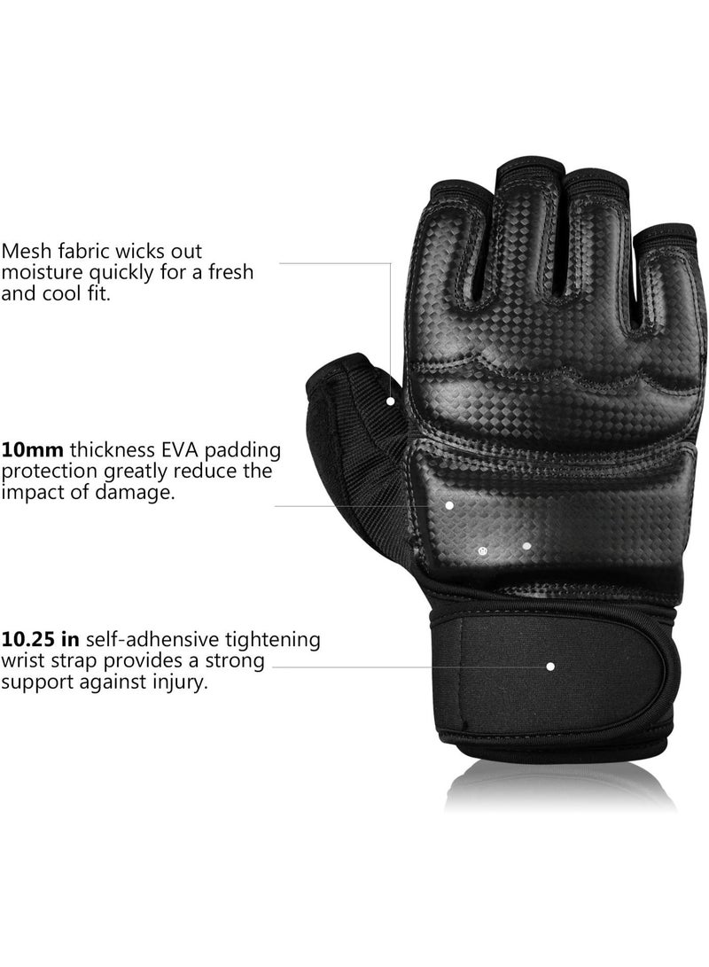 Soofam Punch Bag Boxing Martial Arts MMA Sparring Grappling Muay Thai Taekwondo Training PU Leather Wrist Wraps Gloves(XL) - Image 3
