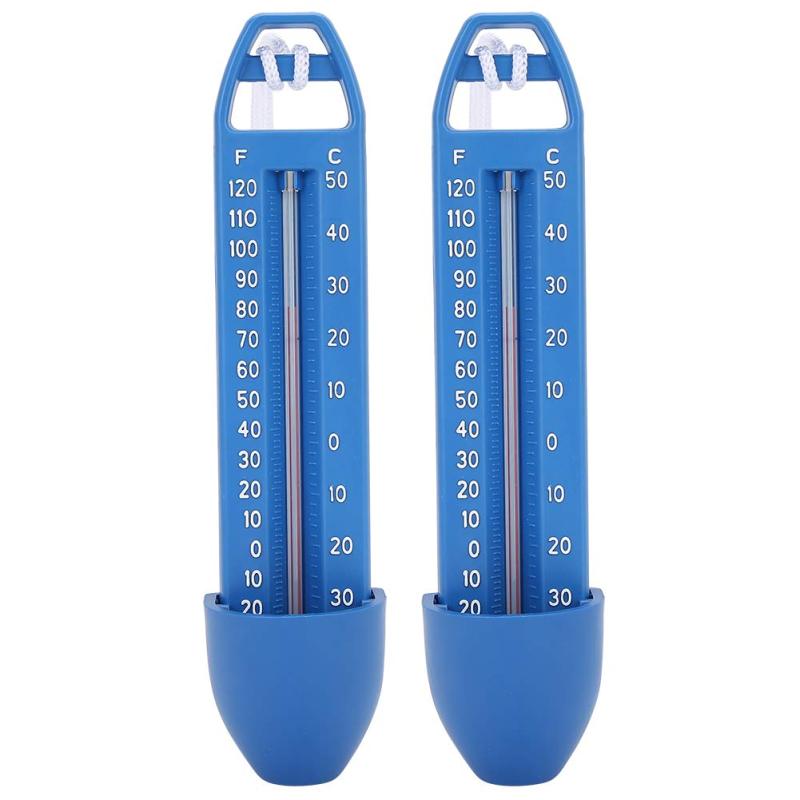 Floating Pool Thermometer: Blue 2-Pack, Large Clear Screen, Effortless Floating Monitoring - Durable Water Temperature Gauge for Swimming Pools, Hot Tubs, Aquariums - Image 1
