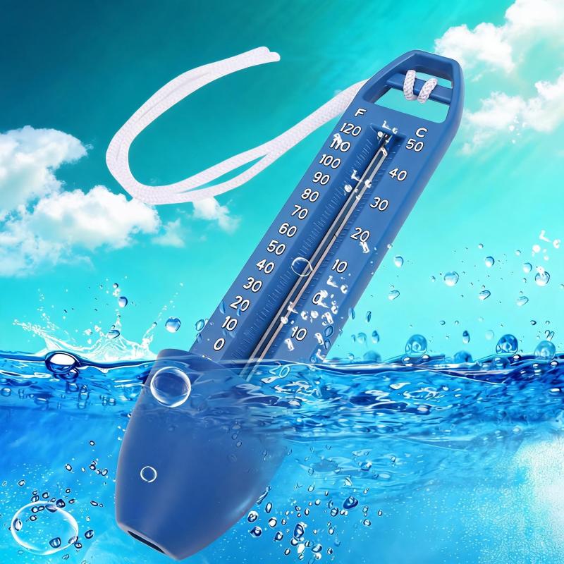 Floating Pool Thermometer: Blue 2-Pack, Large Clear Screen, Effortless Floating Monitoring - Durable Water Temperature Gauge for Swimming Pools, Hot Tubs, Aquariums - Image 3