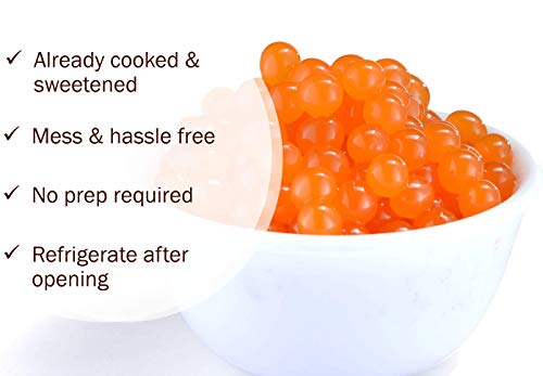 BREXONIC Mango Boba Pearls, Mango Popping Boba Bursting Boba, Mango Bubble Tapioca Pearls For Bubble Tea (Mango, 1 LB Pack of 1) - Image 2