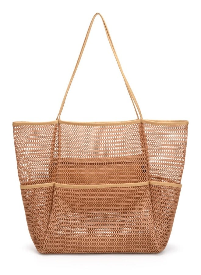 Beach Bag - Mesh Tote Bag Mothers Day Gifts for Mom Women Bag for Travel Pool Family Beach Vacation Cruise Essentials  - Image 1