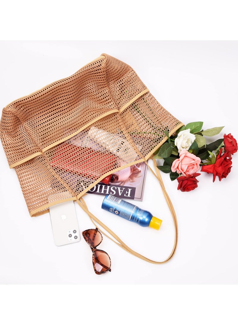 Beach Bag - Mesh Tote Bag Mothers Day Gifts for Mom Women Bag for Travel Pool Family Beach Vacation Cruise Essentials  - Image 5