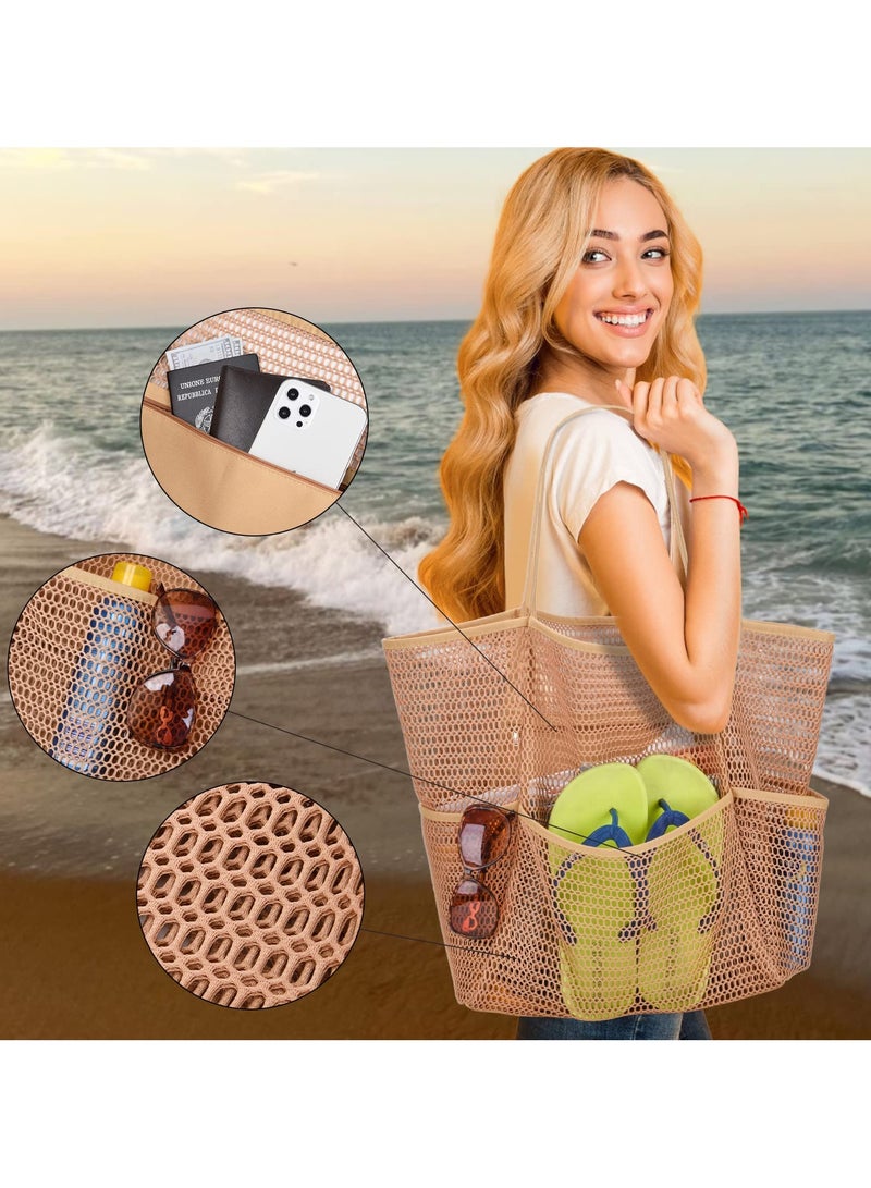 Beach Bag - Mesh Tote Bag Mothers Day Gifts for Mom Women Bag for Travel Pool Family Beach Vacation Cruise Essentials  - Image 2