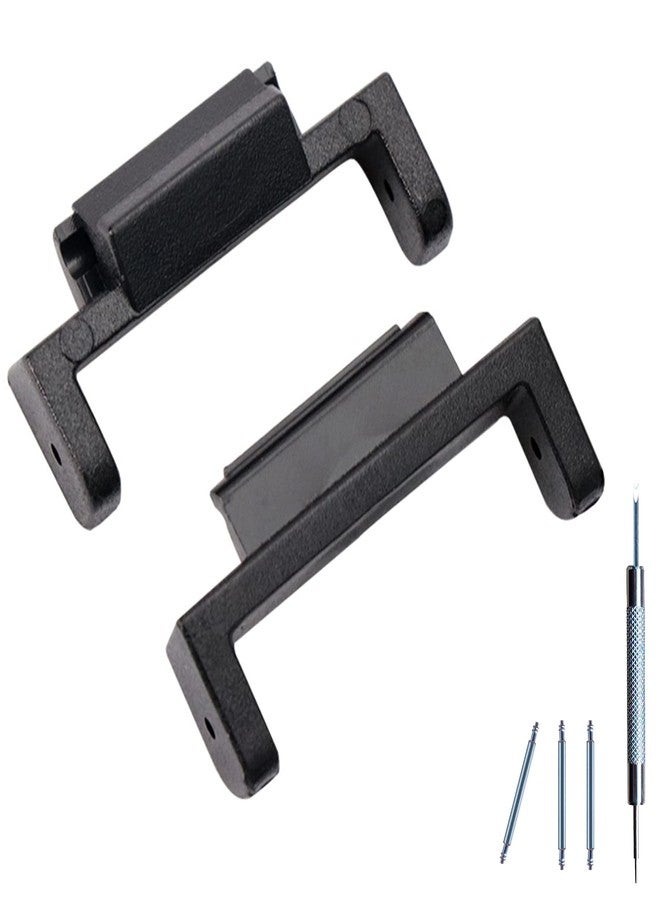 LIJINLAN Hard ABS Adapter Convert 16mm to 22mm Band Connection Adapter Fit for Casio G-Shock DW5600/GW5610/DW9052/GDF-100/GD110/GD120/GA100/GBX110 Accessory (ABS,Black) - Image 1