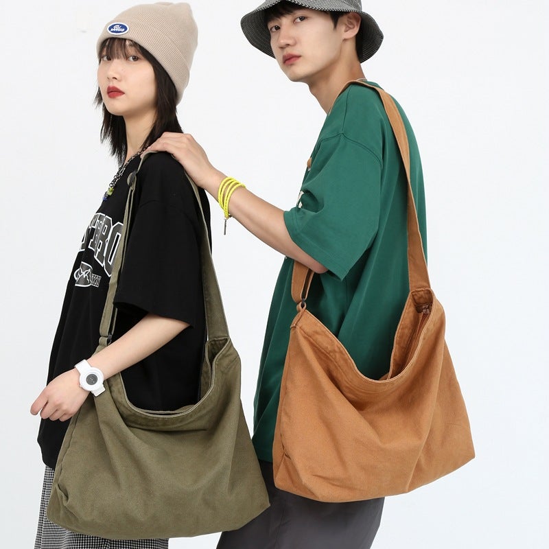 Ins Japanese Canvas Bag Shoulder Bag Crossbody Bag Retro Large Capacity Simple Student Mori Class Bag Tote Bag - Image 3