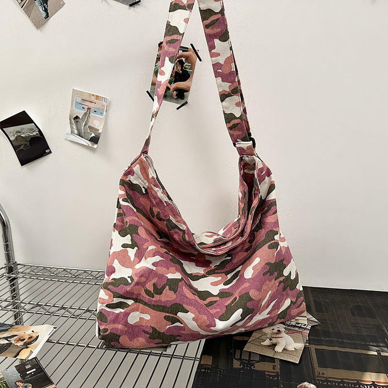 Ins Japanese Canvas Bag Shoulder Bag Crossbody Bag Retro Large Capacity Simple Student Mori Class Bag Tote Bag - Image 1
