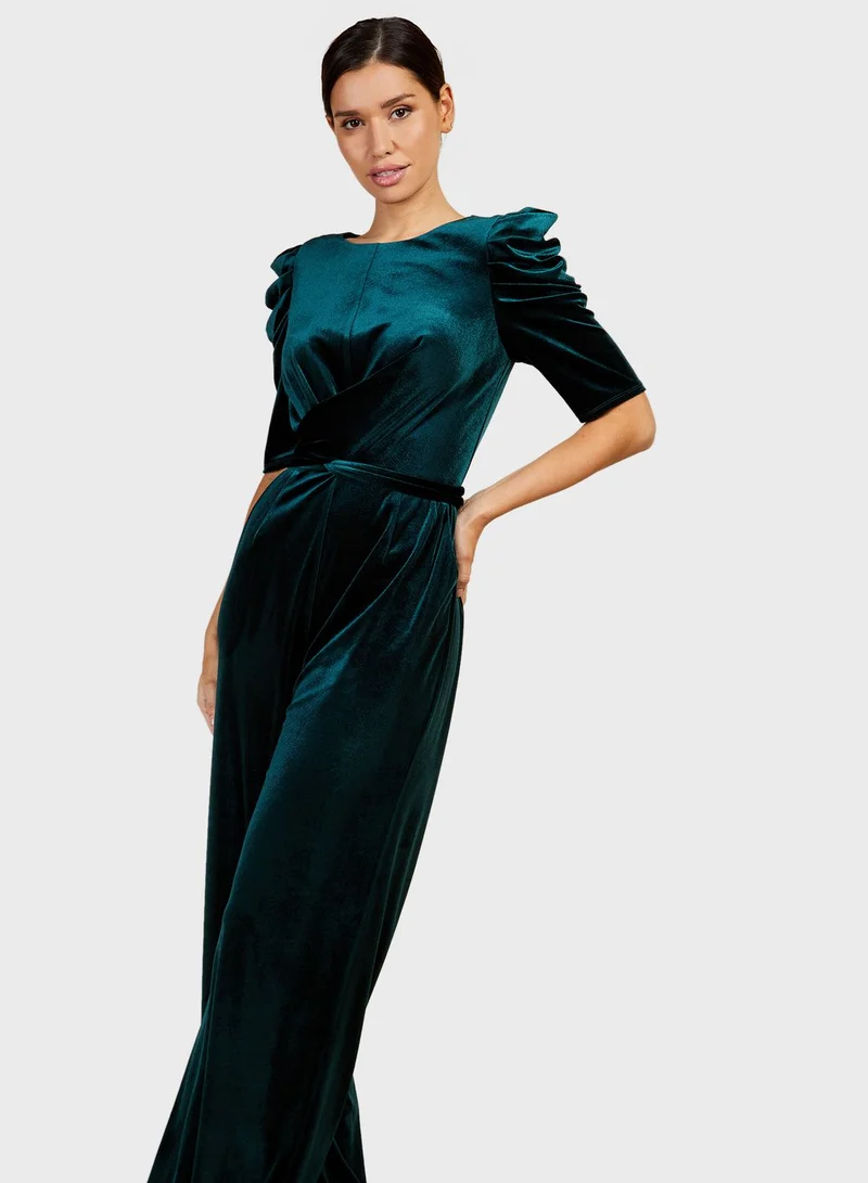 Little Mistress Tie Detail High Waist Jumpsuit