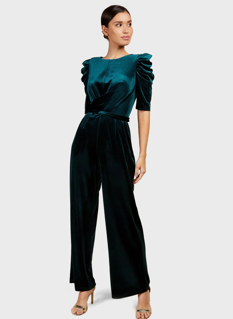 Little Mistress Tie Detail High Waist Jumpsuit