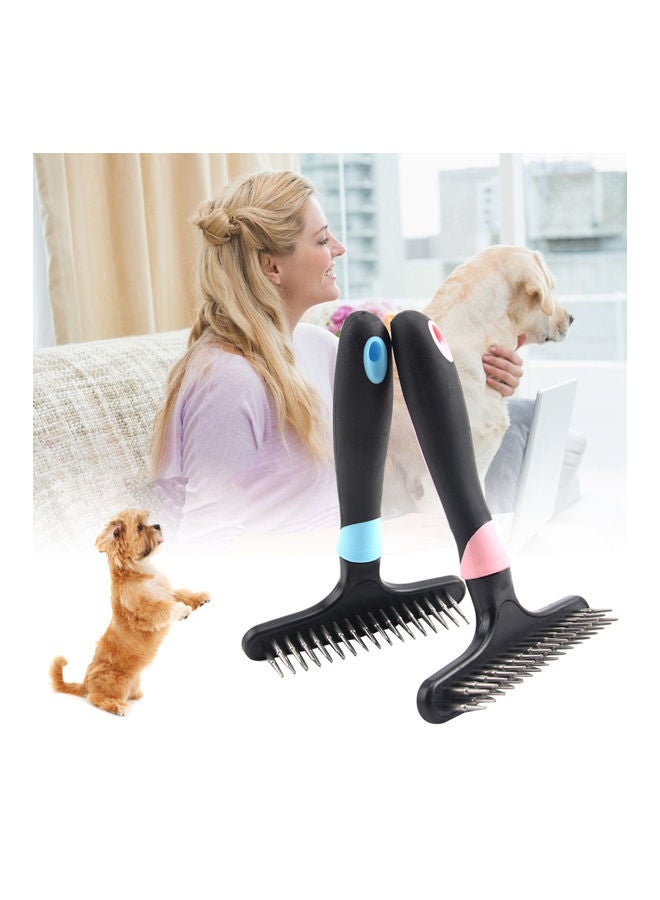 Pet Dog Cat Comb Pet Grooming Brush Rake Tool Remover Hair Shedding Tool For Home Daily Use Portable pink 23.50 x 4.00 x 14.00cm - Image 5