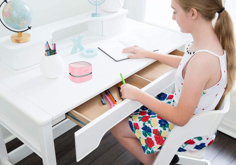 ODISTAR Desktop Vacuum Cleaner,Mini Table dust Sweeper Energy Saving,High Endurance up to 400 mins,Cordless&360º Rotatable for Cleaning Hairs,Crumbs,Computer Keyboard of Gifts for Kids (Pink) - Image 5