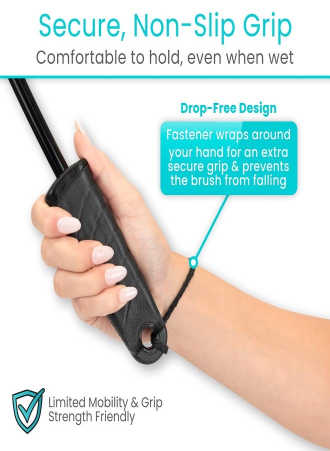 Vive Bendable Loofah on a Stick with Long Handle - Body Exfoliator Luffa & Long Handled Sponge - Back Scrubber & Bath Brush Lufa for Shower, Women, Men, Elderly - Handheld Loofa & Wall Hook Included - Image 5