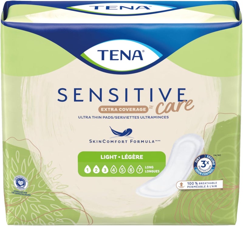 TENA Intimates Extra Coverage Ultra Thin Light Bladder Leakage Pads for Women, 24 Count - Image 1