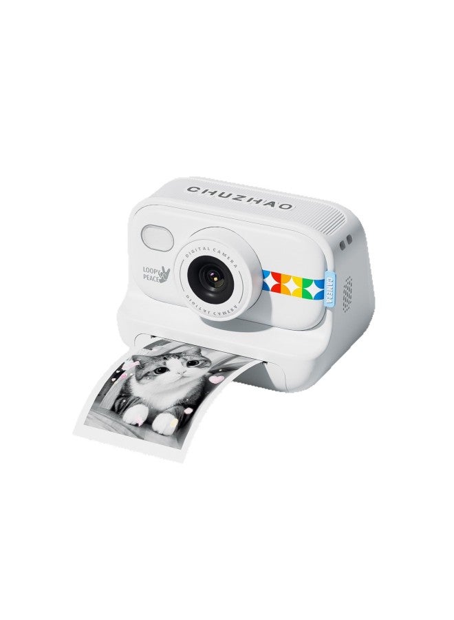 Generic Explosions Children's Camera Photographable Printable Toy HD Polaroid Digital Camera Direct Sales-Color:Print Paper White 3 Rolls  - Image 5