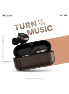 HiFuture Yacht Wireless Earbuds with Wind Noise Cancellation, Gold Color  - Image 5