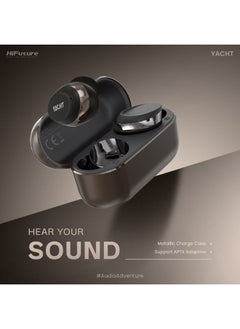 HiFuture Yacht Wireless Earbuds with Wind Noise Cancellation, Gold Color  - Image 3