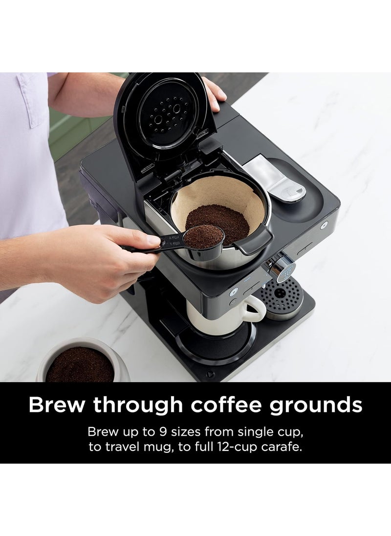 Ninja Ninja Espresso  Coffee Maker  Barista System 3 Espresso Brew Styles SingleServe Coffee  Nespresso Capsule Compatible Builtin Frother Espresso Cappuccino  Latte Maker Black CFN601  - Image 2