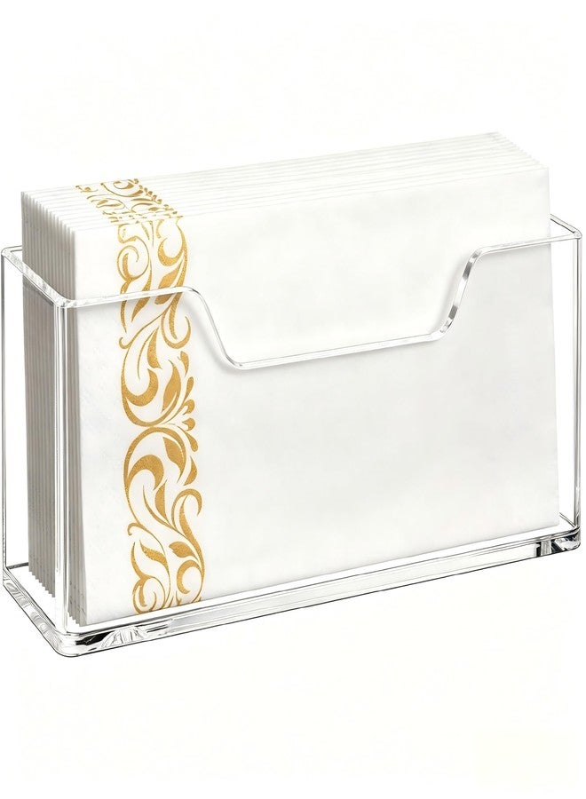 Kordory Acrylic Guest Towel Holder for Bathroom, Clear Waterproof Splashing Vertical Napkin Holder for Kitchen, Disposable Hand Towel Holder, Modern Dining Table Napkin Tray for Home, Hotel, Office - Image 2