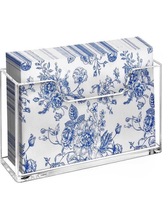 Kordory Acrylic Guest Towel Holder for Bathroom, Clear Waterproof Splashing Vertical Napkin Holder for Kitchen, Disposable Hand Towel Holder, Modern Dining Table Napkin Tray for Home, Hotel, Office - Image 1