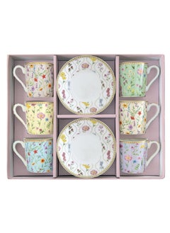 6-Piece Meadow Flowers Cup and Saucer Set Multicolour 100 ml R0126#MFLO - pzsku/Z685F66BCAEAE277ED20CZ/45/_/1729418345/455ea8fe-1794-4303-a8ee-59b0d1cd5580