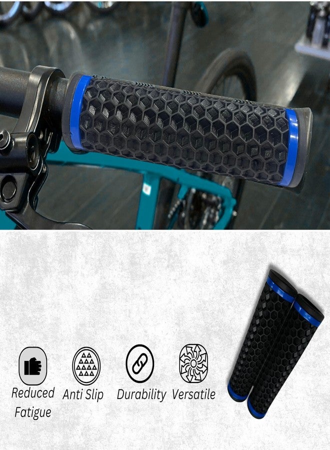 Elysian Cycling Anti-Slip Bicycle Handle Grips (Black) 12cm Wave Design Pattern | Handlebar Grips for Mountain Bicycle BMX MTB - Image 5