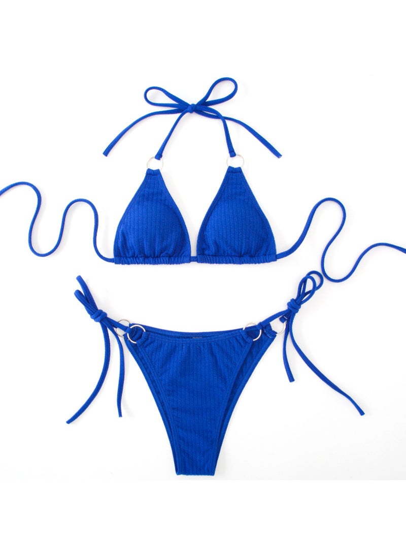 SCACTO Sexy Bikini Set Summer Side Tie Thong Bandage Style Swimsuit Womens Clothing 