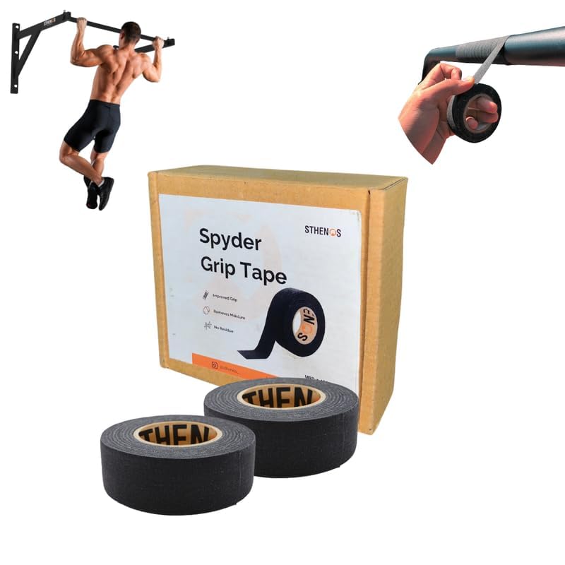 STHENOS Spyder Grip Tape – Non-Slip Calisthenic Grip for Gym, Pull-Up Bars, Rings & Weights – Durable, Sweat-Resistant Hand Protection for Training -1.8 cms x 9m (Pack of 2) - Image 5