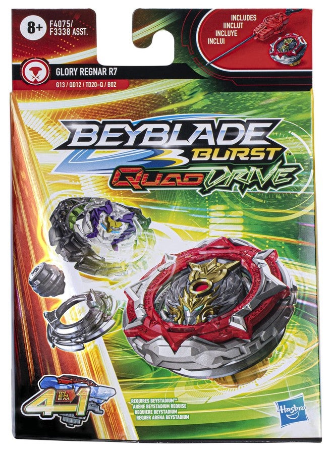 Beyblade Burst Quaddrive Glory Regnar R7 - Spinning Top Starter Pack Toy, Battling Game Top Toy with Launcher for Kids Ages 8+, Original by Hasbro - Image 3