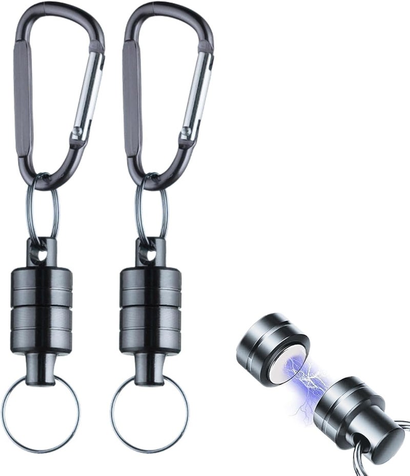 Aputue Keychain Hook, 2 PCS Durable Magnetic Key Holder with Quick Release, Secure Key Organizer for Car Keys, Outdoor Gear, Backpacks and Travel Accessories - Image 1