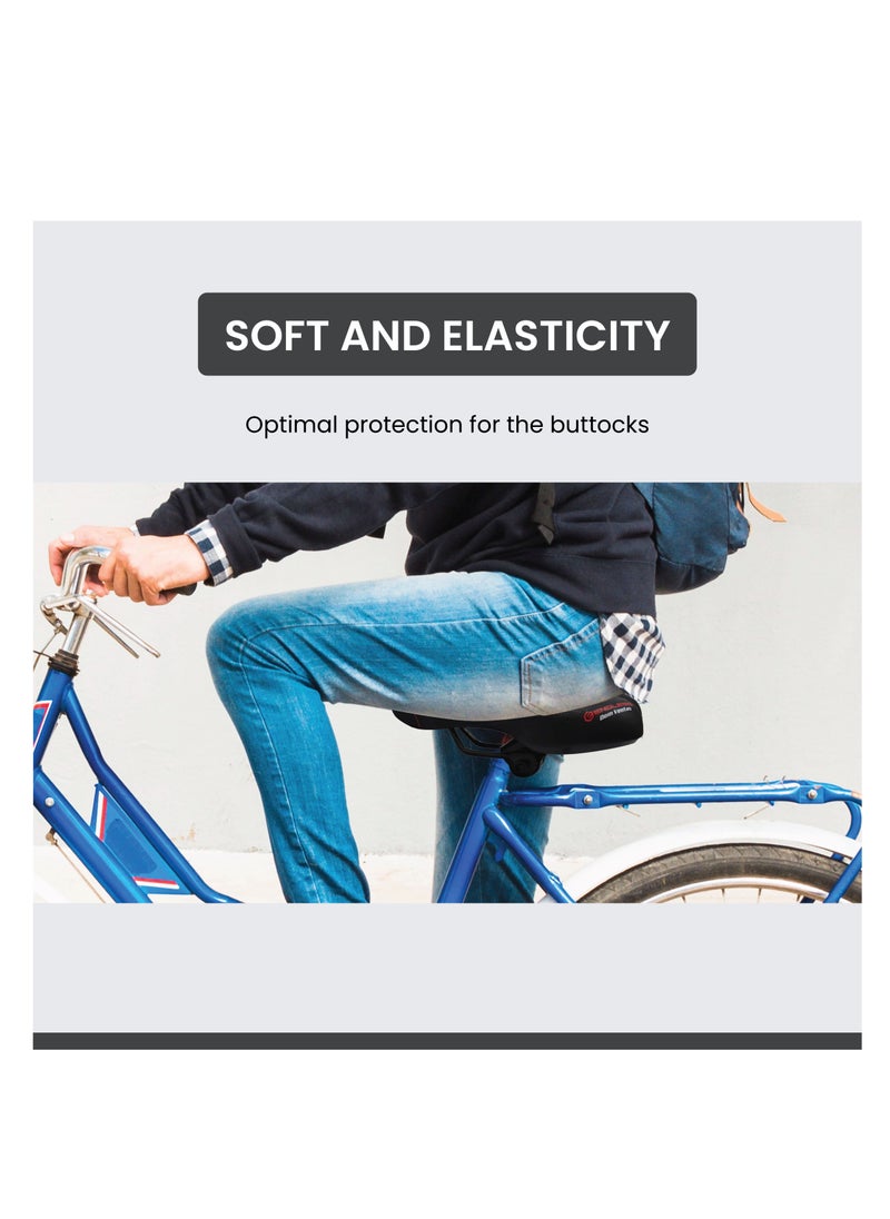 ENDLESS  EL1047 Sleek Cycle Seat with Red Reflective Safety Strip |Universal Memory Foam Seat with Breathable, Shock Absorbing and Waterproof Bike Saddle for All Type of Bikes  - Image 3
