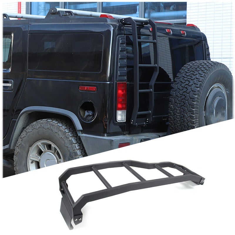 PIUGILH Car Aluminum Alloy Roof Rack Ladder Rear Window Ladder for Hummer H2 20032009 Exterior Accessories