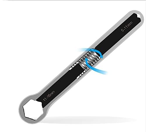 Marrone Adjustable Ring Spanner Universal Wrench Set SAE Metric Drop Forged doublehead design small size and convenient to carry double fit is more fixed 1 PCS - Image 1