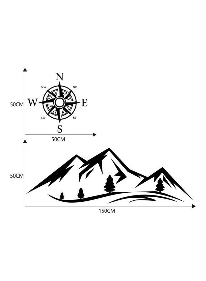 نيبمينينت طقم ملصقات بتصميم بوصلة للتنقل مكون من قطعتين - Image 2