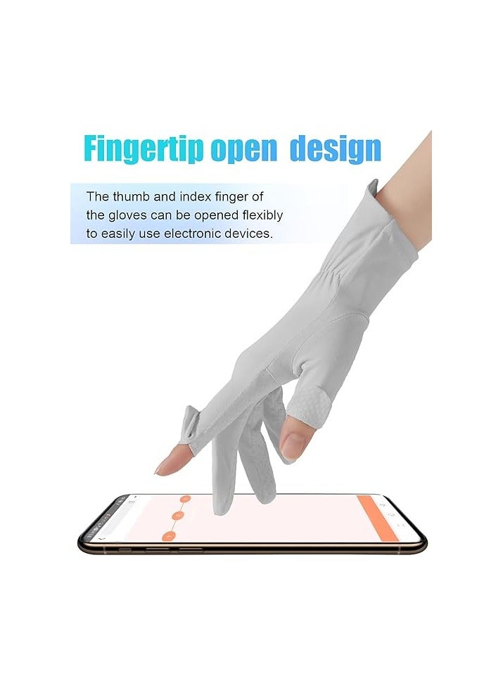 Women UV Sun Protection Gloves Breathable Full Finger Gloves - Image 4