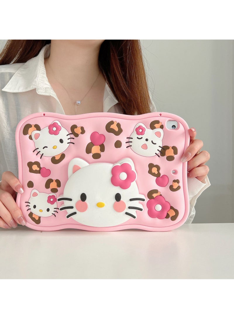 general Cute Cartoon Silicone Case for iPad 9th Generation/8th Generation/7th Generation (10.2 inch, 2021/2020/2019) with Stand Shoulder Strap, Soft Eco-friendly Case - Image 3