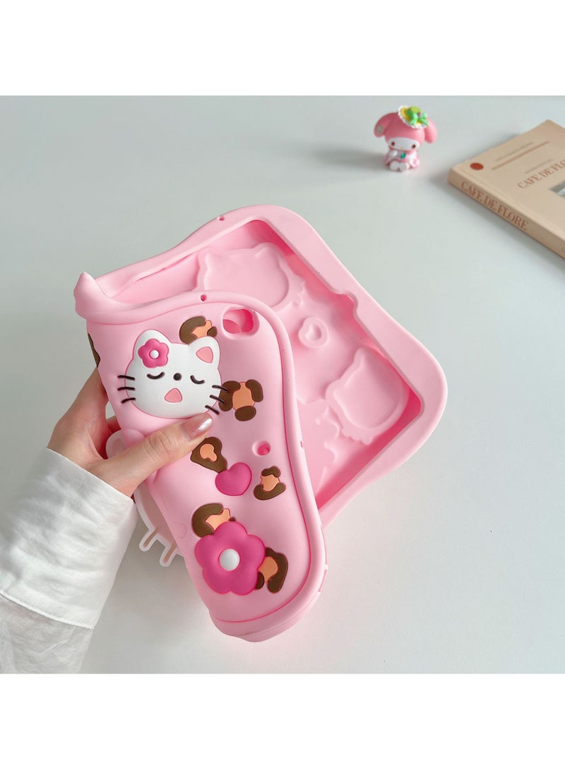 general Cute Cartoon Silicone Case for iPad 9th Generation/8th Generation/7th Generation (10.2 inch, 2021/2020/2019) with Stand Shoulder Strap, Soft Eco-friendly Case - Image 4