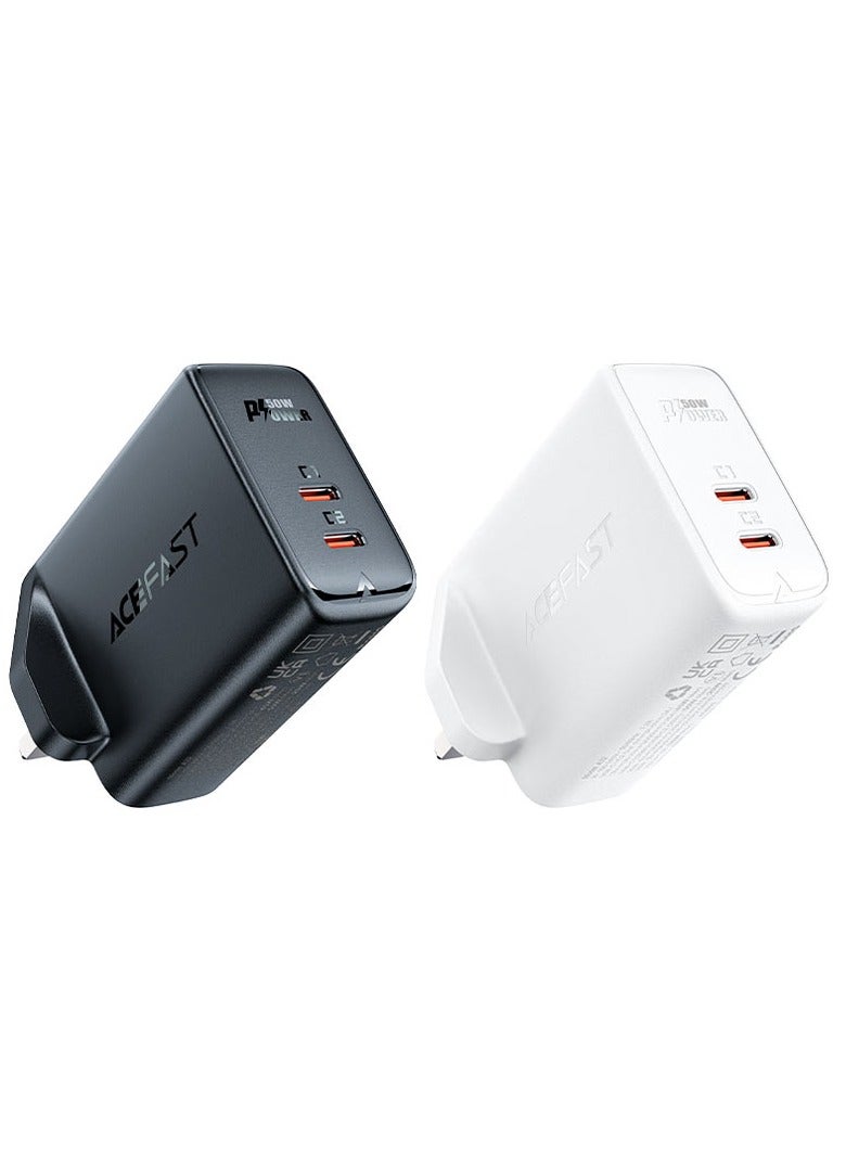 أسيفاست شاحن حائط سريع الشحن A32 GaN PD50W (2xUSB-C) المملكة المتحدة - Image 2