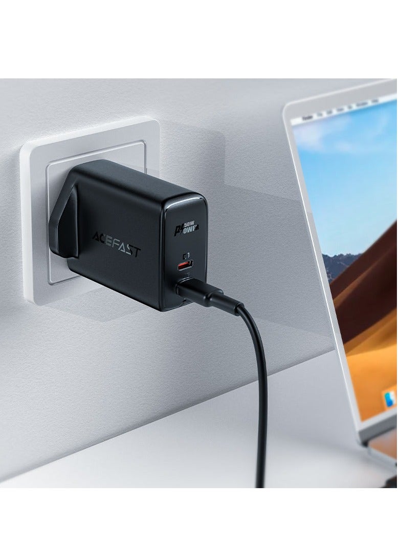 أسيفاست شاحن حائط سريع الشحن A32 GaN PD50W (2xUSB-C) المملكة المتحدة - Image 4