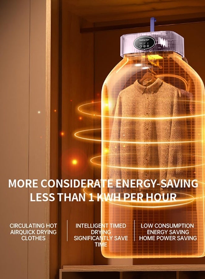 APEX Portable Laundry Dryer, Multifunctional Electric Dryer Machine, Mini Clothes Dryer with Dryer Bag, 2 Gear Adjustable Small Dryer Machine, Foldable Compact Dryer for Delicate Garmnts - Image 5