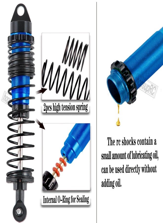 hopsupRC Upgrades for 1/10 Rustler/Slash/Stampede 4x4,RC Shocks&Steel Drive Shaft CVD&Adjustable Turnbuckles Camber Links&A Arm&Caster Block,Steering Blocks,Stub Axle Carriers,Wheel Hex&Hex Hub,Blue - Image 3